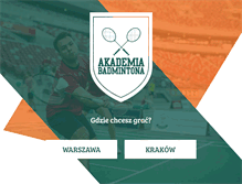 Tablet Screenshot of akademiabadmintona.pl